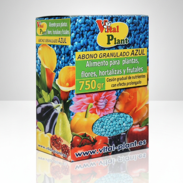 ABONO MINERAL GRANULADO COMPLEJO COLOR AZUL 750 GR